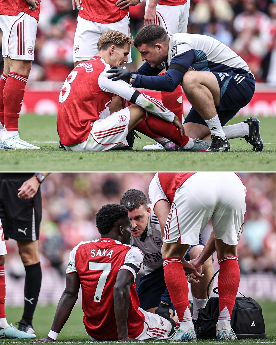 萨卡赛后把球鞋都送给了球迷