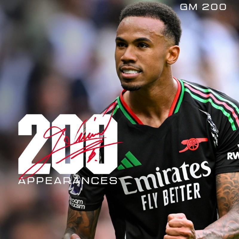 关于好消息，博主：加布里埃尔已经出现在阿森纳阵容中的信息