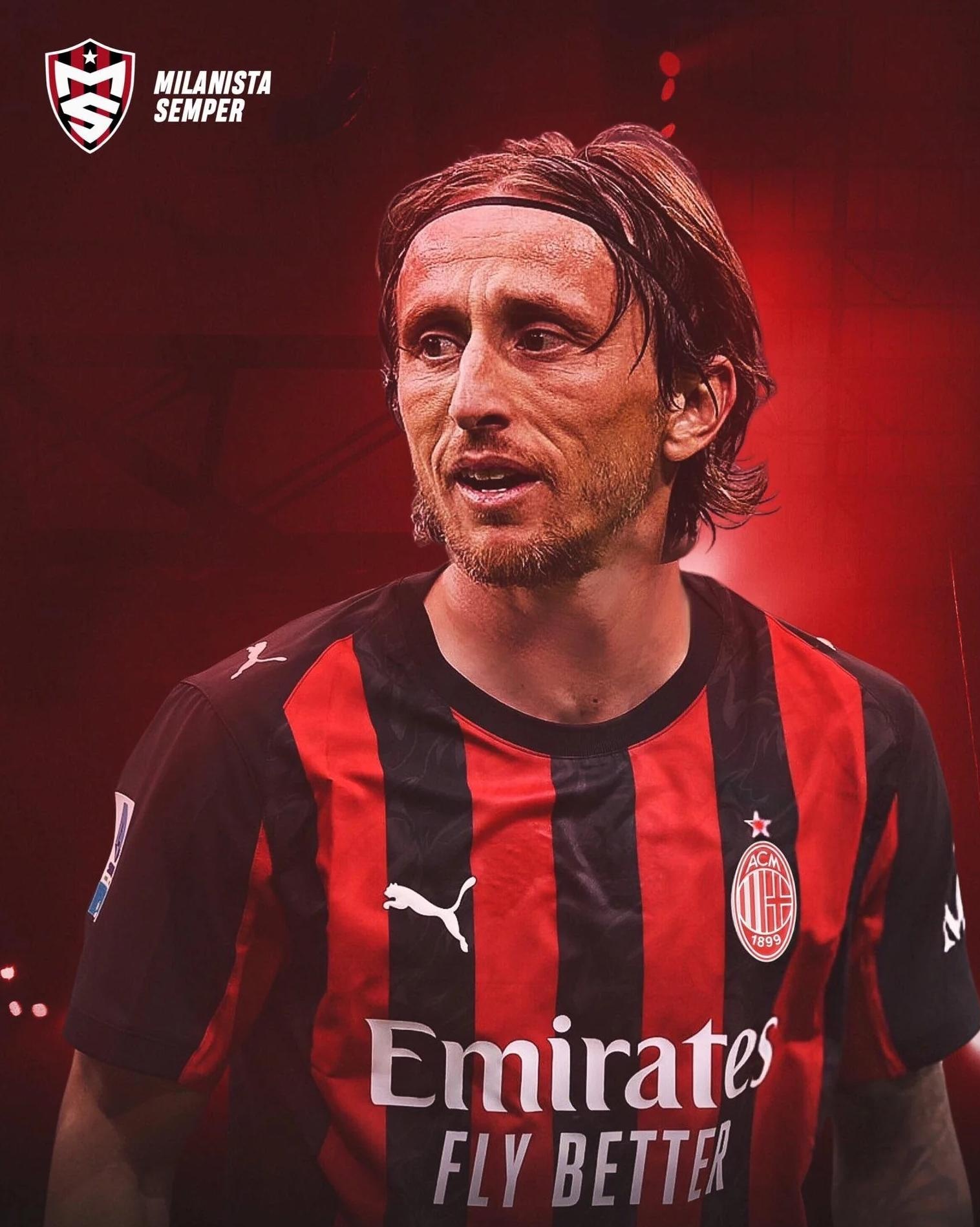 官宣！39岁莫德里奇以自由身加盟AC米兰身披14号球衣的简单介绍