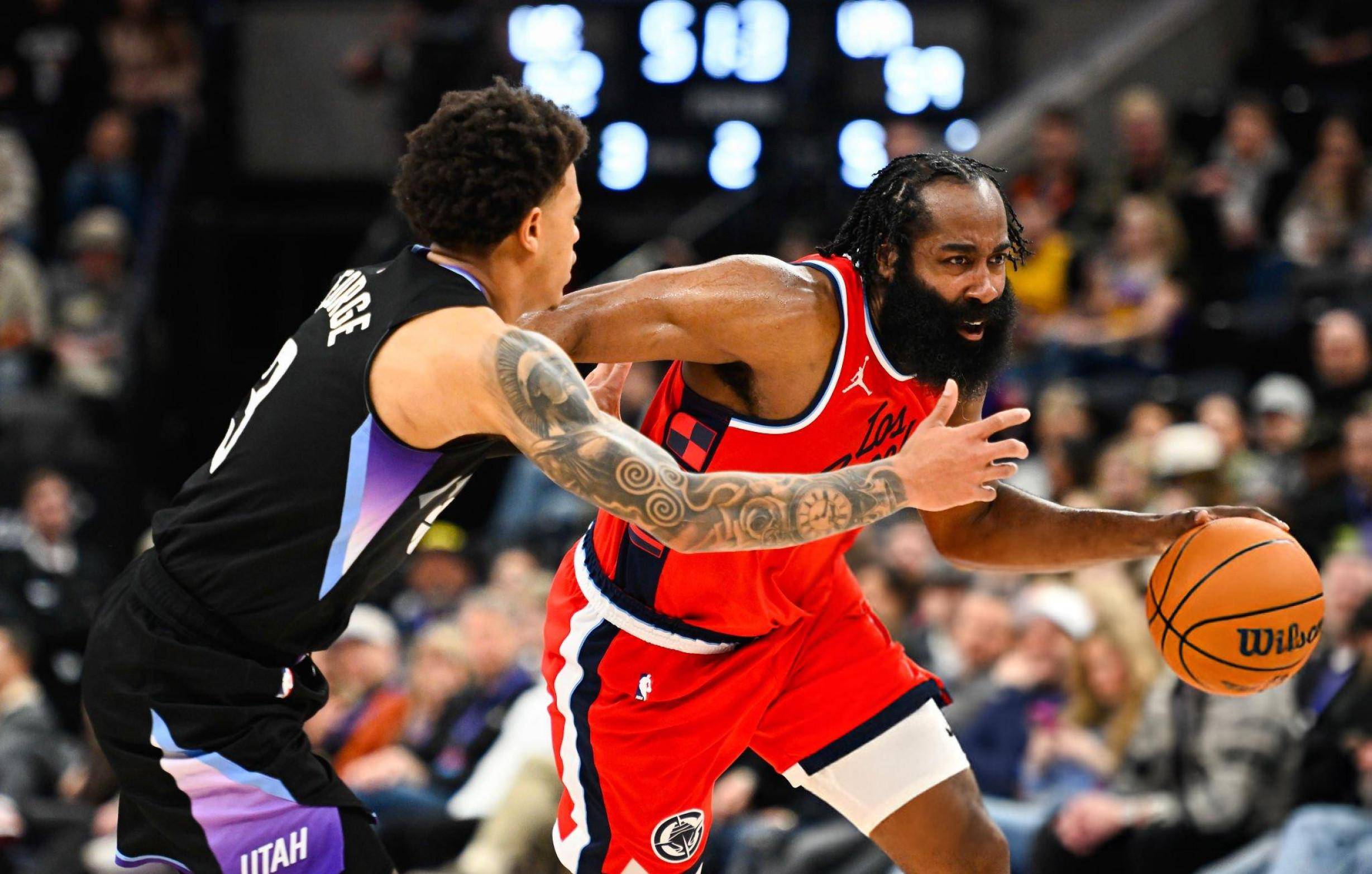 关于快船主场118-101胜爵士收获6连胜，小卡45+7，哈登20+7的信息